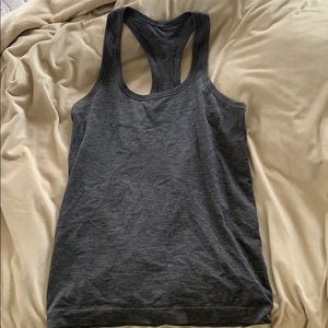 Dark grey Lululemon racer back tank top